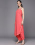 Trendy Function Readymade Suit Collection Coral Crepe Palazzo Straight Back View