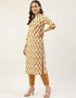Trendy Function Readymade Suit Collection Mustard Cotton Pant Straight Side View