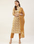Trendy Function Readymade Suit Collection Mustard Cotton Pant Straight Front View