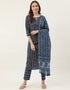 Trendy Function Readymade Suit Collection Blue Cotton Pant Straight Front View