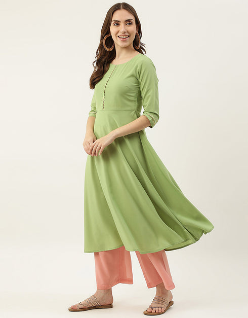 Trendy Function Readymade Suit Collection Pista Crepe Pant Straight Side View