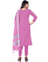 Traditional Party Wear Heavy Salwar Suit Pink Cotton Pant Straight Close-up View