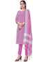 Traditional Party Wear Heavy Salwar Suit Pink Cotton Pant Straight Front View