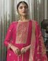 Designer Traditional Wear Viscose Silk Salwar Suit Pink Viscose Silk Pant Straight Close-up View