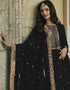 Designer Traditional Wear Viscose Silk Salwar Suit Black Viscose Silk Pant Straight Close-up View