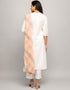 Trendy Designer Party Wear Readymade Salwar Suit White Cotton Pant Straight Close-up View