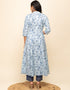 Trendy Designer Party Wear Readymade Salwar Suit Sky Blue Cotton Pant Straight Close-up View