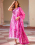 Designer Party Wear Readymade Salwar Suit Pink Cotton Pant Straight Front View