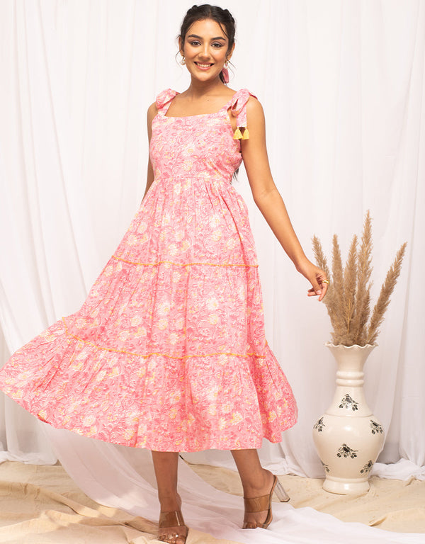 peach cotton designer party wear readymade one piece designer printed details for one piece 13532-acy3213 Front View