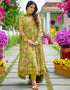 chic mahendi muslin designer party wear readymade salwar suit with mahendi muslin 13534-acy3228 Back View