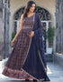 dolla silk trendy designer party wear readymade gown gown with designer printed,mirror work and blue dupatta 13538-acy3249 Front View