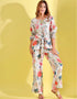 chic off white cotton blend beautiful readymade co-ord top with bottom set suit design pant 13546-acy3295 Front View