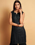 fashionable black georgette trendy party wear readymade salwar suit with black georgette 13548-acy3311 Back View