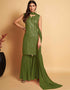 sleek green georgette trendy party wear readymade salwar suit with green georgette 13548-acy3312 Front View