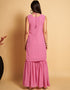 sophisticated pink georgette trendy party wear readymade salwar suit with pink georgette 13548-acy3314 Close-up View
