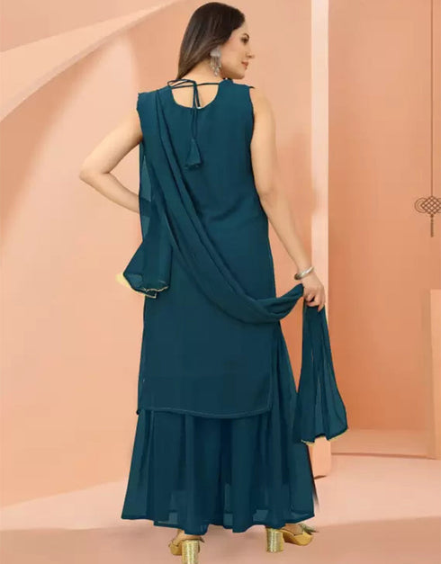 glamorous rama georgette trendy party wear readymade salwar suit with rama georgette 13548-acy3315 Close-up View