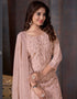 chic pink georgette designer traditional party wear salwar suit with pink santoon 13555-acy3356 Close-up View