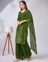 trendy green georgette heavy designer wedding wear georgette salwar suit with green georgette 13559-acy3388 Side View