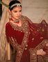 contemporary maroon velvet designer traditional wedding wear salwar suit with maroon micro 13566-acy3435 Close-up View