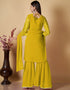 classy yellow georgette heavy designer wedding wear georgette salwar suit with yellow georgette 13570-acy3456 Close-up View