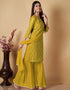 classy yellow georgette heavy designer wedding wear georgette salwar suit with yellow georgette 13570-acy3456 Side View