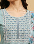 stylish aqua blue cotton designer party wear readymade salwar suit with orange cotton 13584-acy3555 Back View