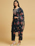 trendy blue cotton designer party wear readymade salwar suit with blue cotton 13584-acy3557 Side View