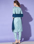 stylish aqua south silk designer party wear readymade salwar suit with aqua south silk 13585-acy3563 Close-up View
