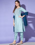 stylish aqua south silk designer party wear readymade salwar suit with aqua south silk 13585-acy3563 Side View