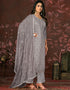 chic grey modal butti designer party wear readymade salwar suit with grey santoon 13588-acy3582 Back View