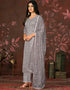 chic grey modal butti designer party wear readymade salwar suit with grey santoon 13588-acy3582 Front View