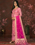 glamorous pink modal butti designer party wear readymade salwar suit with pink santoon 13588-acy3589 Back View