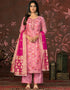 glamorous pink modal butti designer party wear readymade salwar suit with pink santoon 13588-acy3589 Front View