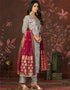 contemporary grey modal butti designer party wear readymade salwar suit with grey santoon 13588-acy3590 Front View