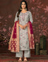 contemporary grey modal butti designer party wear readymade salwar suit with grey santoon 13588-acy3590 Front View