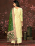 stylish yellow modal butti designer party wear readymade salwar suit with yellow santoon 13588-acy3592 Close-up View