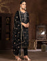 fashionable black modal butti designer party wear readymade salwar suit with black santoon 13589-acy3596 Front View