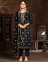 fashionable black modal butti designer party wear readymade salwar suit with black santoon 13589-acy3596 Front View
