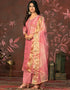 glamorous pink modal butti designer party wear readymade salwar suit with pink santoon 13589-acy3600 Front View