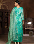 contemporary blue organza designer party wear readymade salwar suit with blue santoon 13589-acy3601 Close-up View