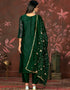 trendy green organza designer party wear heavy salwar suit collection with green santoon 13597-acy3648 Close-up View