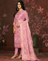 sleek pink banarasi designer party wear heavy salwar suit collection with pink santoon 13597-acy3651 Back View