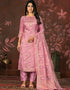 sleek pink banarasi designer party wear heavy salwar suit collection with pink santoon 13597-acy3651 Front View