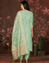sophisticated green banarasi designer party wear heavy salwar suit collection with green santoon 13597-acy3653 Close-up View