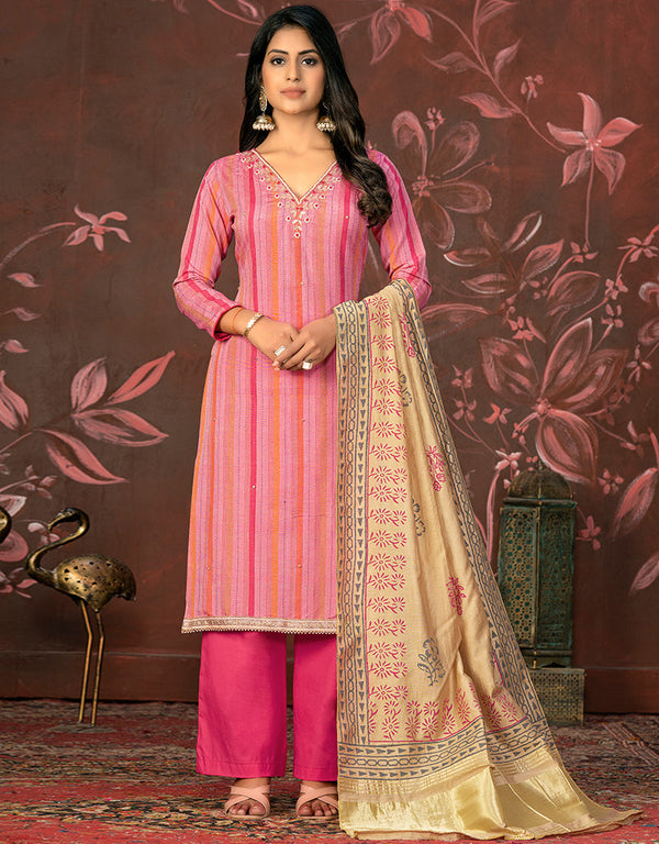 trendy gajri cambric cotton designer party wear heavy salwar suit collection with gajri cotton 13598-acy3659 Front View