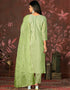 modern green simmer cotton designer party wear heavy salwar suit collection with green santoon 13598-acy3663 Close-up View