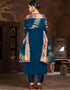 chic blue modal butti designer party wear heavy salwar suit collection with blue santoon 13603-acy3690 Close-up View