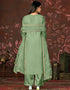 sophisticated green organza designer party wear heavy salwar suit collection with green santoon 13603-acy3696 Close-up View