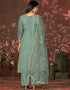sophisticated green organza designer party wear heavy salwar suit collection with green santoon 13604-acy3707 Close-up View