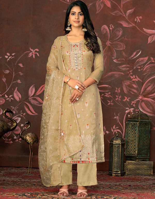 glamorous brige organza designer party wear heavy salwar suit collection with brige santoon 13604-acy3708 Front View